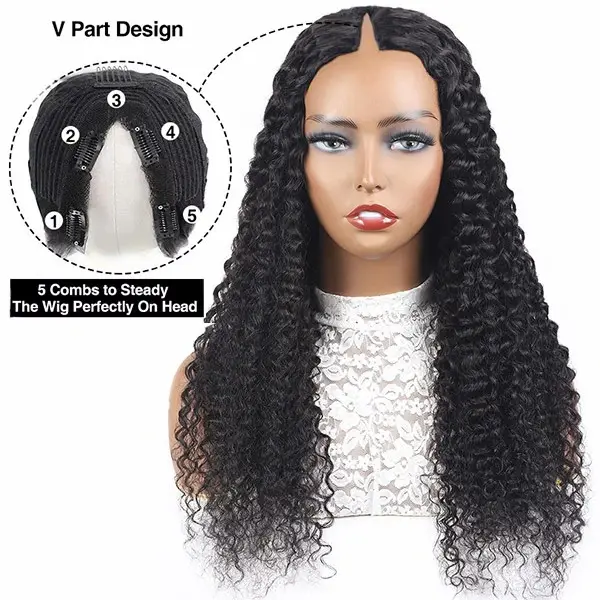 Natural Virgin Brazilian No Lace U Part Wig Human Hair For Black Women Wholesale Raw Indian Body Wave U Part Guangzhou Wigs