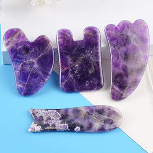 Huiying - Piedras de <span class=keywords><strong>Guasha</strong></span> de Amatista China Personalizadas, Antienvejecimiento, Variedad de Formas, Herramientas de Masaje Gua Sha - Product Image 6
