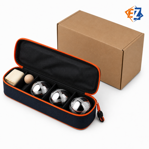 Ensemble de pétanque à trois boules, boules chromées de 72 mm avec étui de transport Oxford pour jeu sur la plage ou sur terrain, OEM personnalisé - Product Image 5