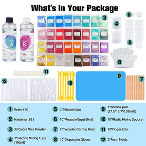 8OZ/16OZ/32OZ Epoxy <strong>Resin</strong> <strong>Kit</strong>, Crystal Clear Epoxy <strong>Resin</strong> for <strong>Art</strong>, Wood, Jewelry, Epoxy Crystal <strong>Resin</strong> <strong>Starter</strong> - Product Image 2