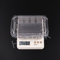 Emballage écologique en plastique RPET transparent de 16 oz pour gâteau roulé suisse, conteneur alimentaire jetable en PET avec couvercle à charnière transparent