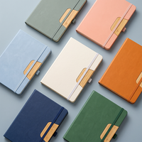 Cuaderno A5 Personalizado con Impresión Creativa a Color, Cubierta de Madera y Cuero, Encuadernación Cosida, con 100 Hojas, para Oficina o Viajes, Promocional
