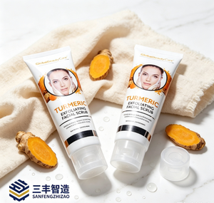 หลอดบีบพลาสติกสีขาวพิมพ์ลายตามสั่ง พร้อมฝาปิดแบบพลิก สำหรับสครับและผลิตภัณฑ์ทำความสะอาดผิวหน้า - Product Image 5