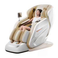 Silla de Masaje Corporal Completo 3D Premium, de Lujo, Gravedad Cero, SL-Track, con Calefacción, Compresión de Aire, Bluetooth, para Relajación en Casa u Oficina