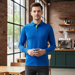 Camiseta Casual de Manga Corta para Hombre de Alta Calidad, Color Azul, Hombros Caídos, Diseño Estampado, 180g, Tejido de Polialgodón, Anti-Pilling, Anti-Arrugas - Product Image 3