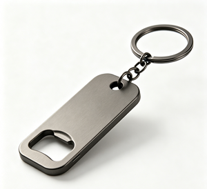 Custom Stainless Steel Bottle Opener Keychain Metal <b>Key</b> <b>Ring</b> <b>Engraved</b> Promotional Gift - Product Image 1