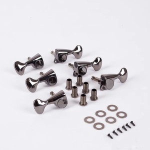 Venta al por mayor de perillas de guitarra con cabeza de metal en forma de cola de pez, ajustador de cuerdas de guitarra 3L3R, juego de 6 piezas para accesorios de guitarra. - Product Image 3