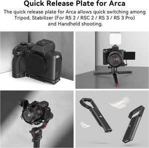 แผ่นฐานรองขนาดเล็กสำหรับ <span class=keywords><strong>Sony</strong></span> Alpha <span class=keywords><strong>7R</strong></span> <span class=keywords><strong>v</strong></span>/ A7 IV พร้อมแผ่น QR สลับระหว่างขาตั้งกล้องและโคลง-3666 - Product Image 5