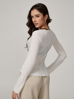 Haut de sport transparent à manches longues pour femme, coupe ajustée, séchage rapide, style décontracté, idéal pour le yoga et la gym