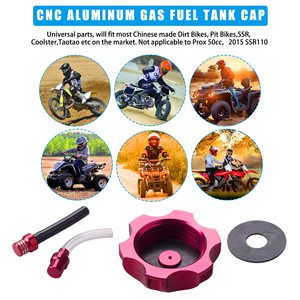 Bouchon de réservoir d'essence en aluminium CNC rouge avec soupape de reniflard pour SSR <span class=keywords><strong>125</strong></span> Taotao DB10 DB14 SDG107 Probike 50cc 90cc 110cc 150cc - Product Image 5
