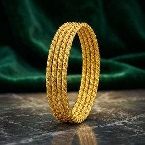 Wholesale 14K18K24K Gold Plated Turkish Twist <b>Bangles</b> <b>Set</b> 4 Pcs Brass Custom <b>Bangles</b> Fashion <b>Bangles</b> South Asian Bridal <b>Bangles</b> - Product Image 3