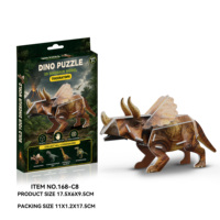 Rompecabezas de Dinosaurios Realistas HTL para Niños, Juego Educativo de Ensamblaje de Animales Prehistóricos, Set de Juguetes Coleccionables
