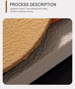 2025 Nueva pintura decorativa de pared de pasillo LED de gama alta Wabi Sabi textura de arenisca galería de arte decoración de pared Vertical - Product Image 6