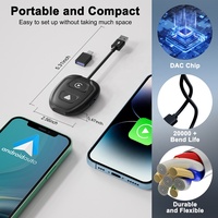 Carplay Dongle Adaptateur sans fil Apple CarPlay et Android Auto pour voiture filaire Carplay Android Auto Convert Car Play