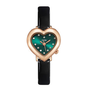 Montre pour femme étudiante de niche, créative, élégante, bracelet en cuir, étanche, montre à quartz - Product Image 1
