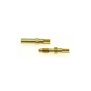Drum Spring Male And Female <b>Pins</b> 10 Mm Gold Plated High Current Connectors For Ac Dc Applications - Product Image 2
