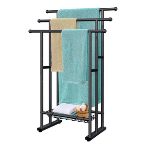 Bền Kim Loại Chăn Khô Và Hiển Thị Giá Phòng Tắm <span class=keywords><strong>3</strong></span> <span class=keywords><strong>Tier</strong></span> Tầng Đứng Khăn Kệ Với Lưu Trữ Giỏ - Product Image 6