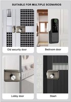 Kartu Memori Data Cloud untuk Pintu Aluminium/Kayu, Tahan Air, Kontrol Aplikasi Tuya WiFi, Sidik Jari Dua Sisi, Kata Sandi, dan Kartu