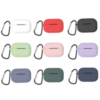Casing Earbud Nirkabel Silikon Lembut dengan Carabiner, Pelindung Anti Benturan untuk Airpods Pro 2 3 4