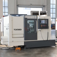 Tour CNC composite TCK56D pour fraisage et tournage de précision, dispositif intégré avec système de servomoteur multi-axes