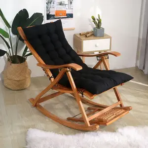 Chaise à bascule pliable portable chaise longue de jardin inclinable avec coussin