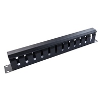 Gestionnaire de câbles horizontal 1U 19 pouces avec couvercle, organiseur de câbles en métal pour armoire de serveur réseau