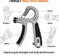 Entrenador de Fuerza de Agarre Profesional de Acero Inoxidable Ajustable de 5-60 kg para Ejercicios de Dedos, Antebrazos y Brazos (Logotipo Personalizado)