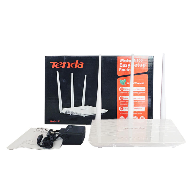 English Firmware V12 Tenda F3 V6 Wireless Router 2.4G WIFI 300mbps 5dbi Antenna IEEE AC6 AC11 AC23 Tplink Wr840n N300