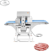 Nouvelle trancheuse à viande industrielle de qualité alimentaire en acier inoxydable 304 avec moteur en cuivre de 2200 W, production de 1000 kg/h et épaisseur réglable