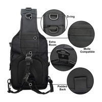 Sac à bandoulière tactique avec sangles Molle, sac de poitrine confortable avec sangle d'épaule, sac à bandoulière robuste pour un usage quotidien