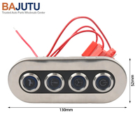 Panneau de commande marin RV en acier inoxydable pré-câblé à 4 circuits avec indicateurs LED 12V 24V – Prix usine