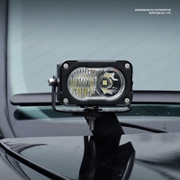 Feux de conduite LED ambre de 2 pouces pour éclairage de fossé, projecteurs de montant A, F150 Ranger Hilux Jeep Camionnette UTV ATV 4X4 4WD Tout-terrain