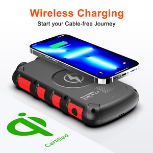 Factory Direct Price ES965S Solar Power Bank 20000mAh <strong>5</strong>-<strong>Device</strong> <strong>Output</strong> 4W LED Flashlight 15W Wireless Charging Wholesale - Product Image 3