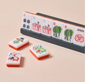 Cloud-Style TCU Texas Christian University Travel American Mahjong Set, 160 fichas de acrílico blanco grabadas con láser de una sola capa, estilo occidental - Product Image 2