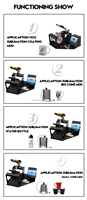 Machine de presse à chaud 4-en-1 pour tasses, multi-tailles, impression tout-en-un, essentiel pour les professionnels de la sublimation