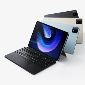 Casing penutup Keyboard Folio cerdas nirkabel, casing penutup Keyboard poros sentuh 6 XiaoMi Pad untuk 2023 dengan Touchpad pintar