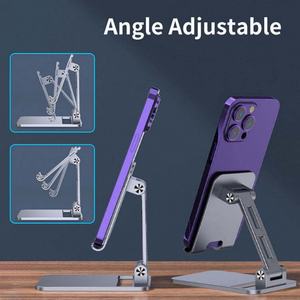 Soporte de Teléfono Plegable y Ajustable de Escritorio, Precio de Fábrica, Rotación de 360 Grados, Soporte de Aluminio para Teléfono Móvil - Product Image 5