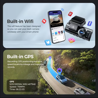AZDOME M550 MAX 4K + 1K + 2K 3 Ch DashCam Built in 5G WiFi GPS Motion Detection car black box WDR Super Night Vision 4K dash cam