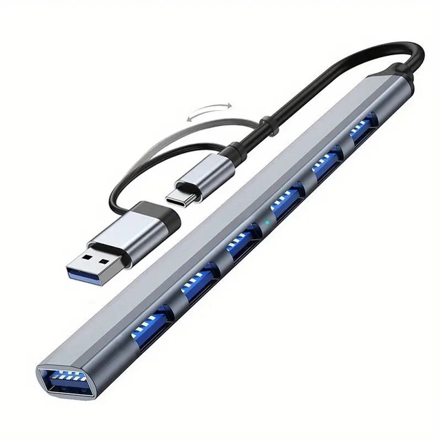 High Speed 7 in 2 USB 3.0 HUB Multiport Docking Station 7 in 2 USB Type C Hub for Macbook Laptop