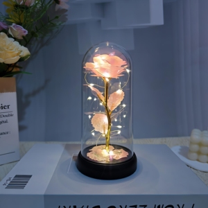 Lámpara <span class=keywords><strong>de</strong></span> Mesa Romántica con Luz <span class=keywords><strong>de</strong></span> <span class=keywords><strong>Hadas</strong></span> <span class=keywords><strong>de</strong></span> Rosa para el Día <span class=keywords><strong>de</strong></span> San Valentín, Flor Eterna <span class=keywords><strong>de</strong></span> Cristal Artificial, Regalo para Novia o Esposa - Product Image 1