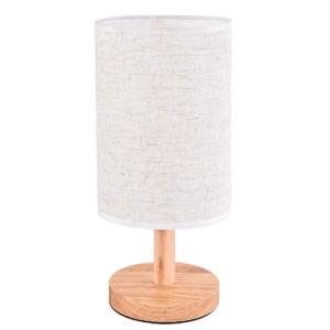 Boyid Log lampe simple lampe <span class=keywords><strong>de</strong></span> lit en tissu décoratif nordique en <span class=keywords><strong>bois</strong></span> massif atmosphère rétro petite veilleuse - Product Image 1