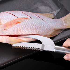 Stainless Steel Heavy Duty <b>Fish</b> Gutting <b>Knife</b> 11cm Blade Household <b>Fish</b> Scaler Kitchen <b>Fish</b> Cleaning Gutting Tool Multi-purpose - Product Image 2