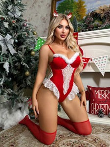 Profitez de la lingerie sexy en dentelle européenne et américaine pour femmes, pyjamas séduisants et coquins, vêtements d'Halloween et de Noël en stock - Product Image 4