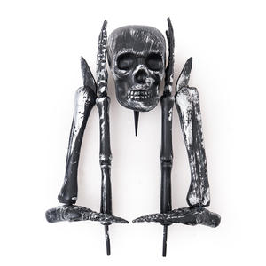 อุปกรณ์ตกแต่งฮาโลวีนแบบเสียบพื้น รูปมือโครงกระดูก ชุดมือกรงเล็บหัวกะโหลกจำลอง สำหรับบ้านผีสิง ไม่มีโลโก้พิมพ์ - Product Image 4