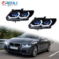 Faros Delanteros LED CREULI Angel Eye para BMW Serie 3 E92 E93 2007-2010, DRL, Señal de Giro, Proyector, Plug & Play, Actualización Retrofit