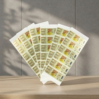 Étiquettes autocollantes en papier couché rectangulaires avec logo personnalisé