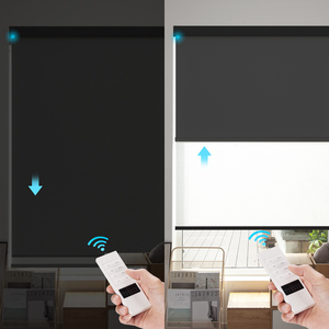 ZSTARR, venta al por mayor, cortinas de ventana, Control remoto motorizado inteligente eléctrico, doble capa, 2 en 1, persianas enrollables de día y noche - Product Image 5