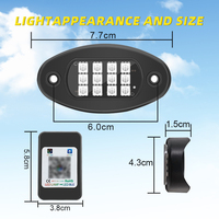RGBW Rock Lights 4Pods 6Pods 8Pods 10Pods 12Pods APP Contrôleur Lumière pour Camion ATV UTV Buggy Bateau Voiture Lumières Décoratives