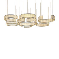 Ingénierie de luxe lustre en cristal personnalisé Restaurant salon hôtel lustres modernes personnalisés éclairage suspendu