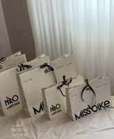 Premium Umweltfreundliche Recycelte Kunstpapier Rechteckige Mini-Tasche mit Individuellem Luxusmarken-Logo für Weihnachtseinkäufe, Laminierung und Prägung